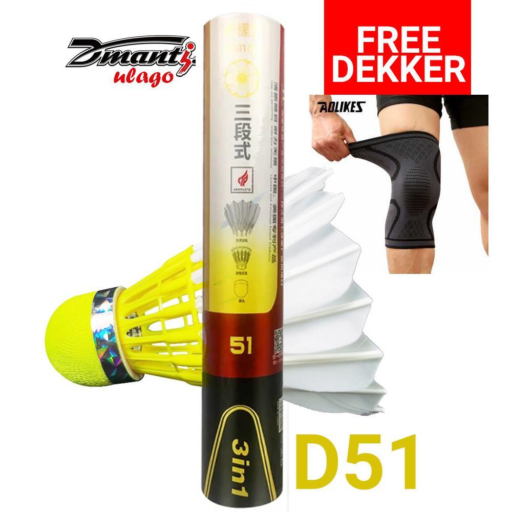 shuttlecock fluorescence 3in1 DMANTIS D51 import speed 75 76 77 bulutangkis badminton