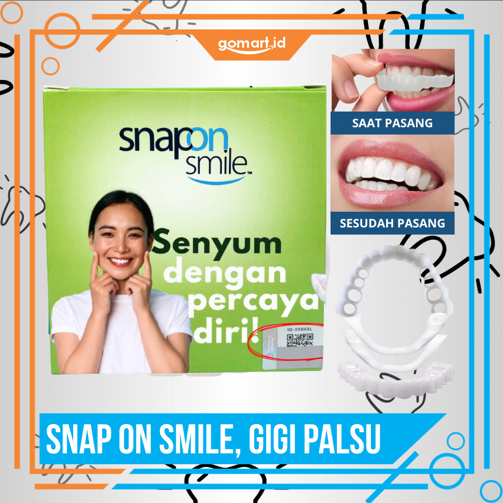 [ BISA COD ] Snap On Smile Gigi Palsu 1 Set Atas Bawah - Gigi Palsu Silikon - Perawatan Gigi Palsu A