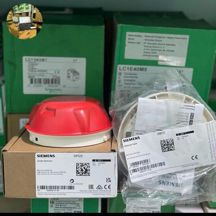 Smoke Detector Siemens OP720 Komplit Base DB721 New