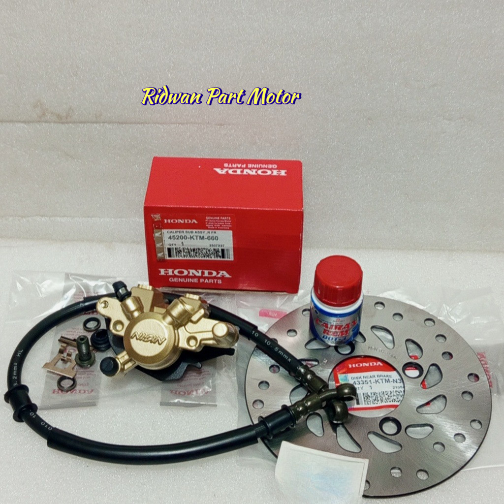 Sedia PAKET KALIPER 4 ITEM SET CAKRAM BELAKANG SUPRA X 125 OLD NEW FI BLADE NEW CS ONE PNP SONIC 150