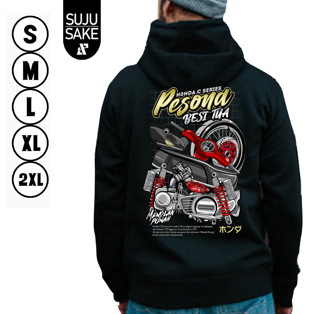 Sujusake industries Jaket Hoodie Hodie Hodi Jumper Jemper Desain Tema Motif Motor Pesona Besi Tua Ho