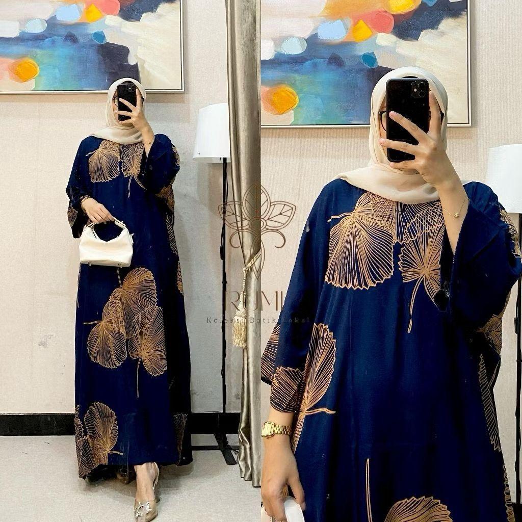 Palm Kaftan Abaya  Home Dress Abaya Kaftan Rayon Premium Grosir Klamby Busui Jumbo