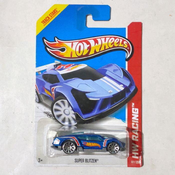 Mainan Hot Wheels Super Blitzen biru 2013 HW Racing rare