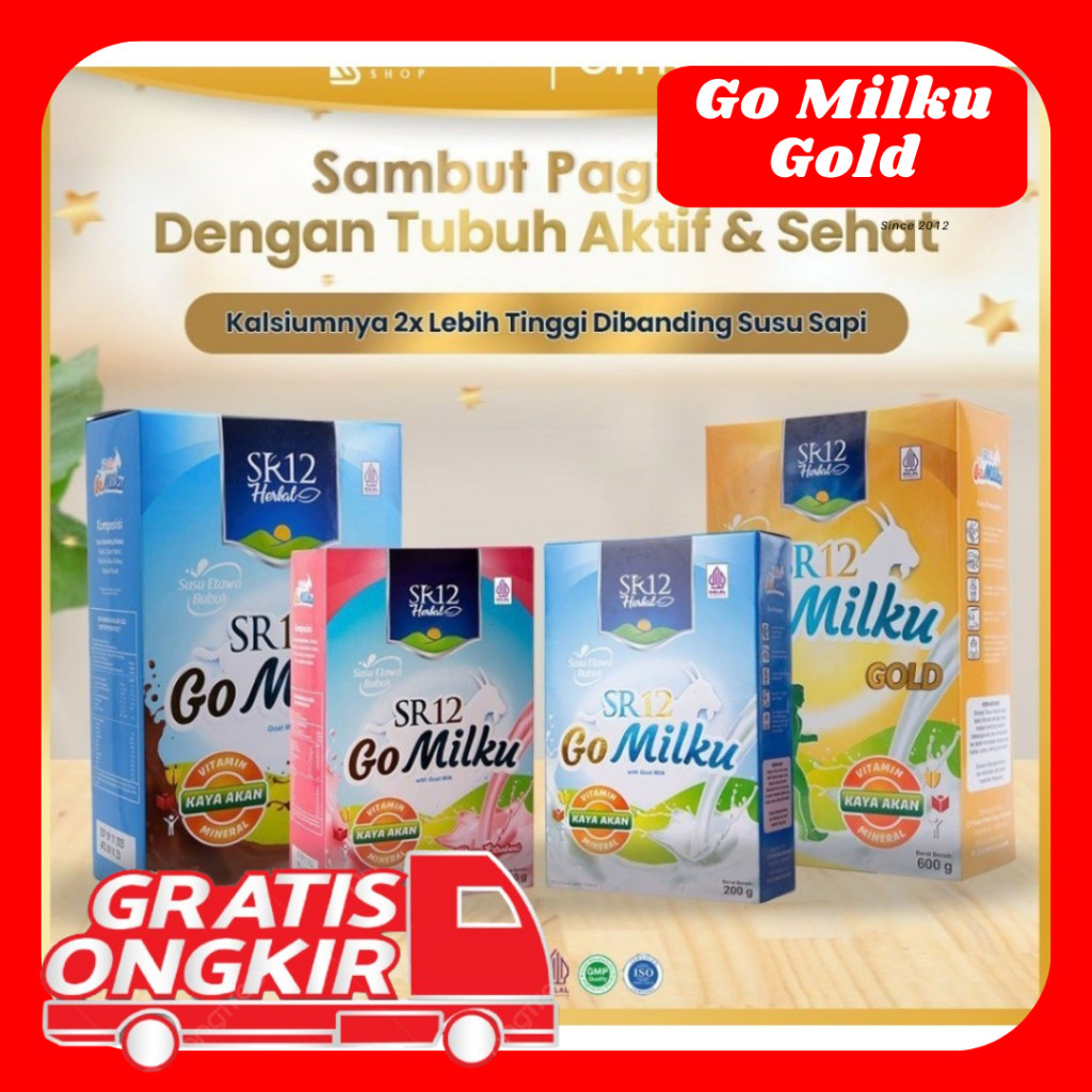 Susu Kesehatan Tulang ,Sendi Bisa COD SR12 Go Milku Susu Kambing Etawa  Sachet Ukuran Besar