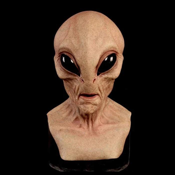 Topeng Alien Ufo Latex Mask Halloween Topeng Wajah Cosplay - Skin