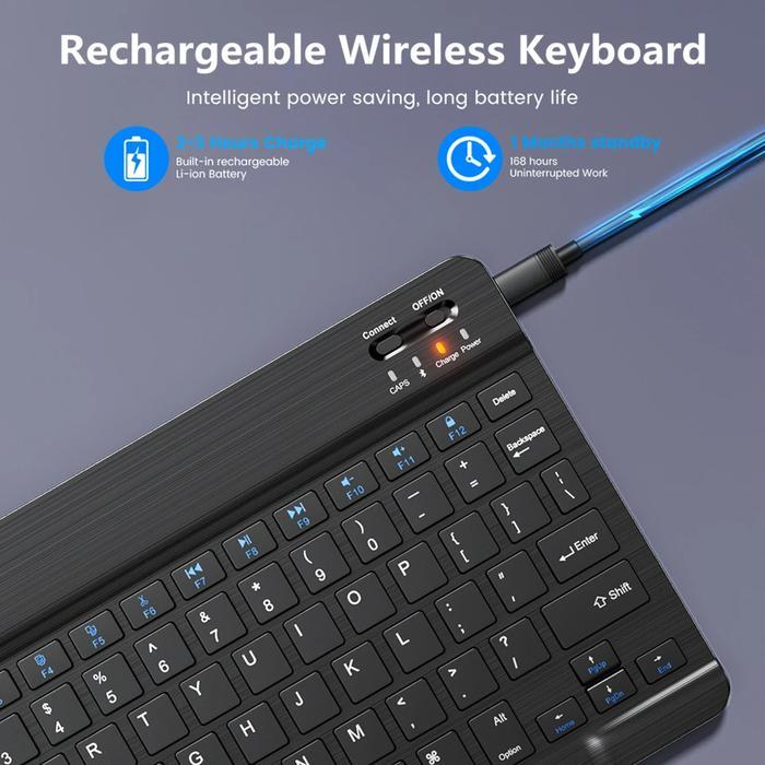 Wireless Keyboard Bluetooth 8 10 12 Inch For iPad Samsung Tab MatePad - 8 inch