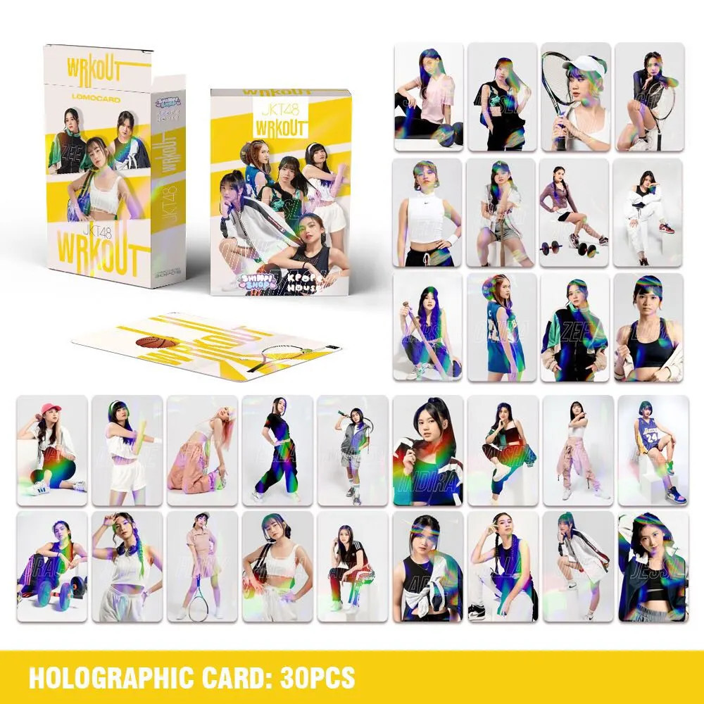 [30Pcs] Hologram Photocard Jkt48 Workout Album Lomo Card Photo Card Kpop Lomocard Kpopers Photocard 