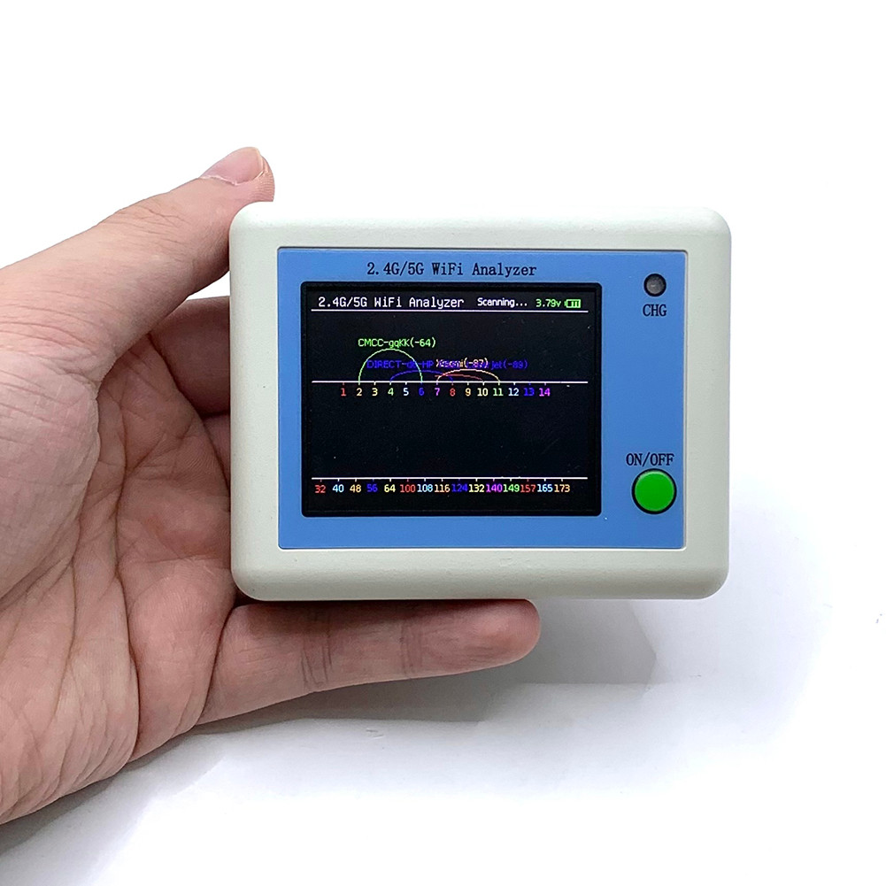 Dual Band 2.4G/5G Signal Usage Analyzer TYPE-C Charging Network Detector 2.4inch TFT splay Screen Ro