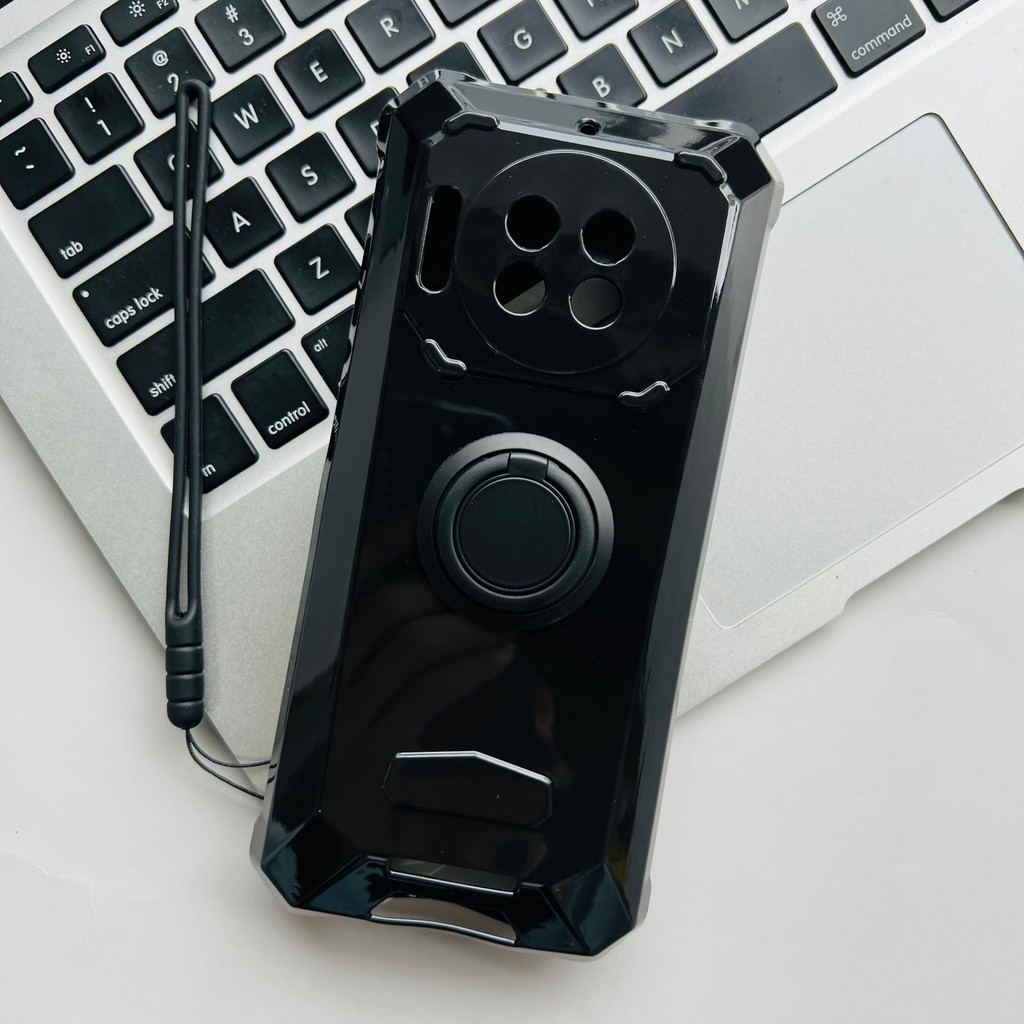 Finger Magnetic Ring Case for Oukitel WP19 Case Black Silicone TPU Cover for Oukitel WP19