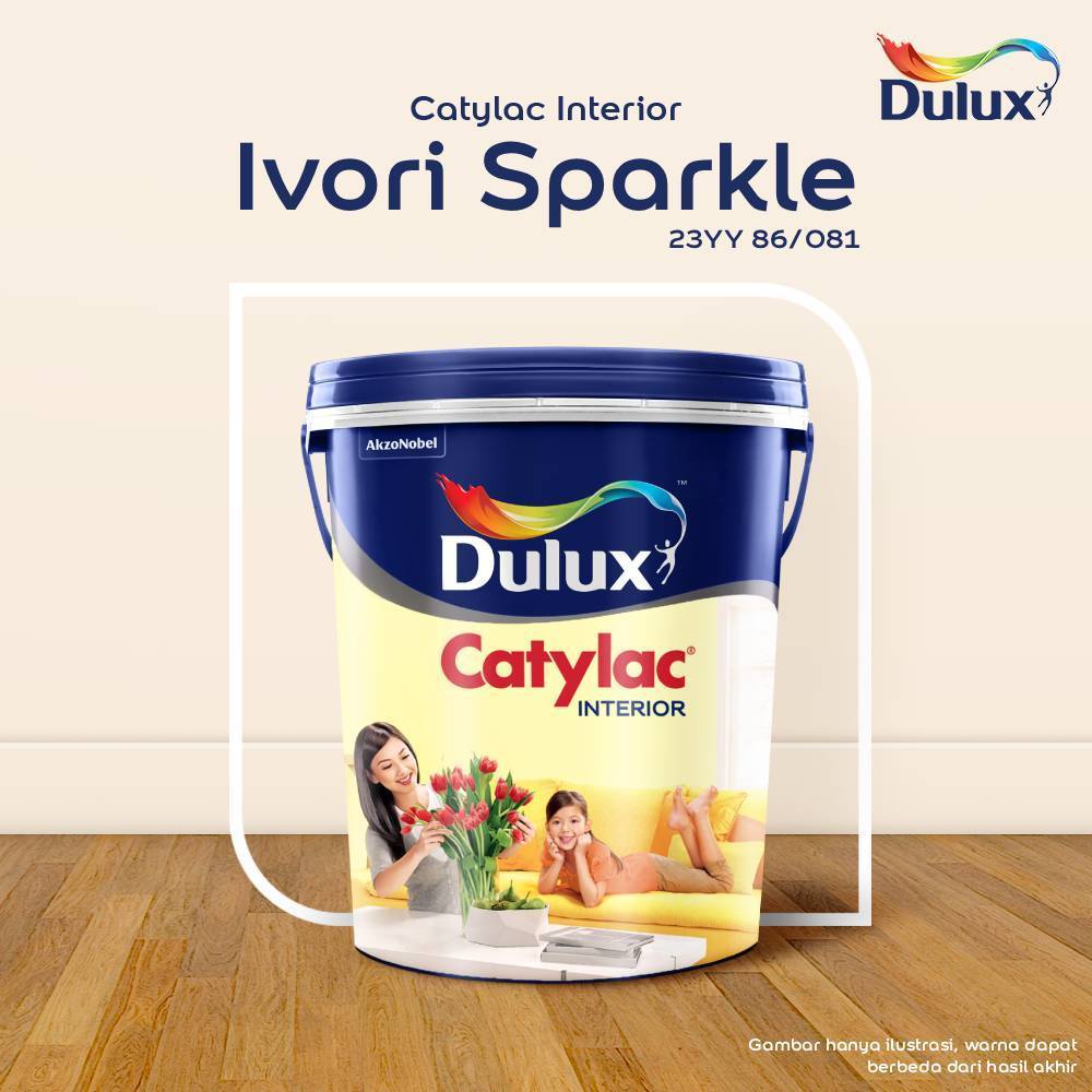 CAT TEMBOK IVORY SPARKLE DULUX CATYLAC INTERIOR  - 5 KG 23YY 86/081 CAT TEMBOK DULUX CATYLAC