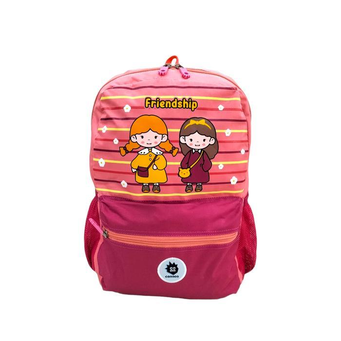 TAS CANNON 719 RANSEL SEKOLAH ANAK TK/SD PEREMPUAN - Orange Fuchsia
