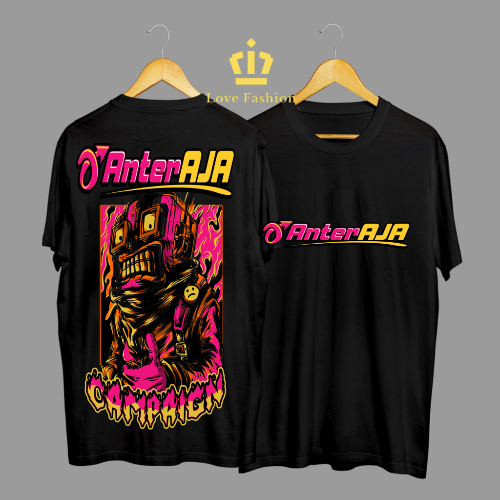 Kaos Tshirt Baju Distro ANTERAJA Campaign Menyala Paketku Premium Terbaru