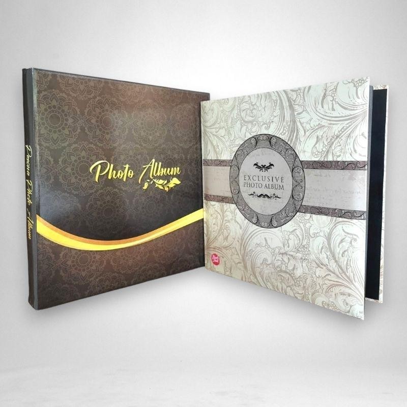 AUPSHOP Album foto profesional Jumbo 2r 3r 4r 5r 6r 8r 10r a4 10 sheet putih magnetic, wedding polar