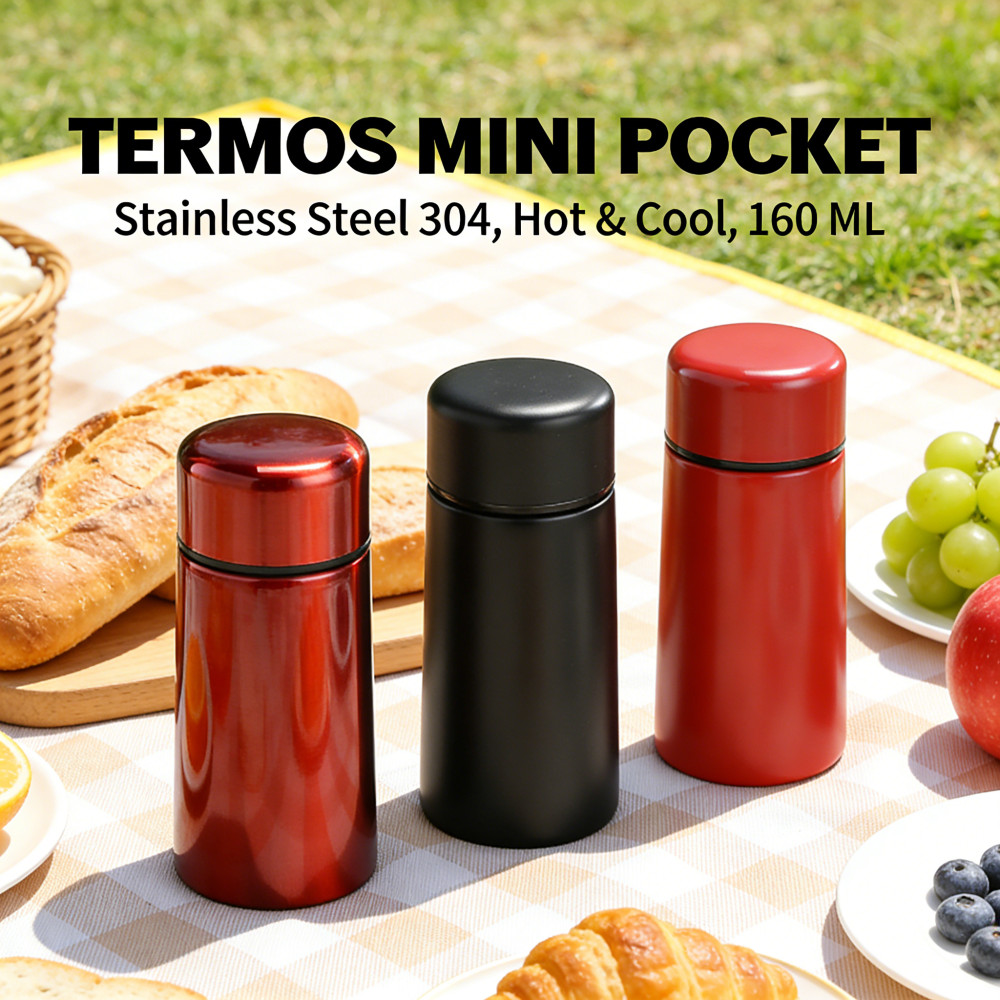 STEEL 304 MINI POCKET TERMOS TUMBLER COOL & HOT TAHAN WATER COFFEE / TERMOS AND TUMBLER STAINLESS 16