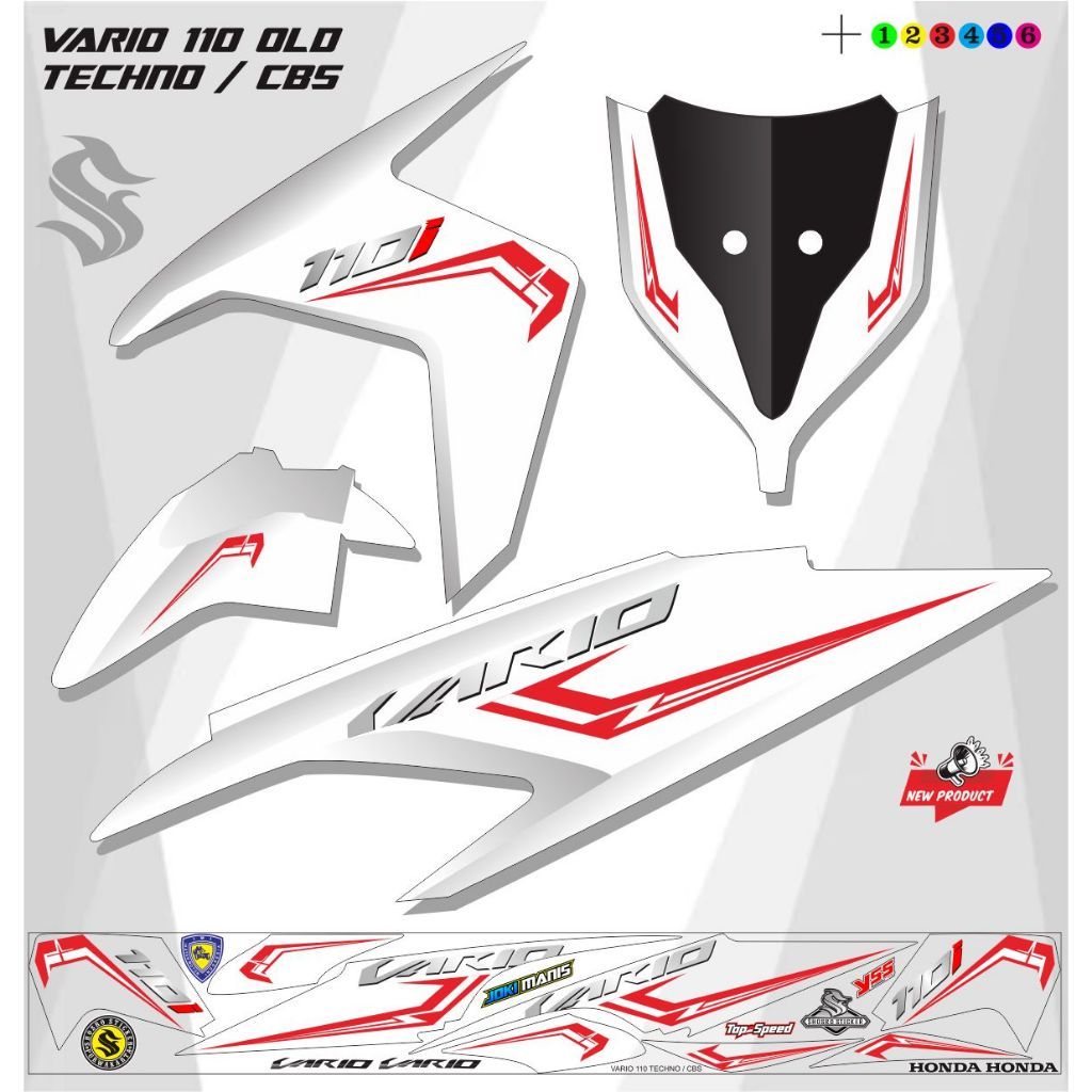 STRIPING MOTOR VARIO CBS VARIO TECHNO 110 OLD STICKER