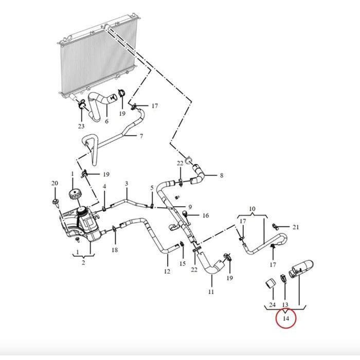 Hose Radiator MOBIL Wuling Confero PASS