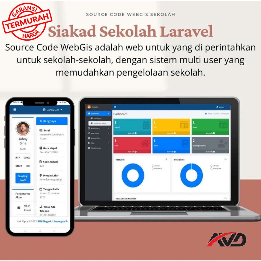 Source Code Sistem Akademik Sekolah Laravel Multi User