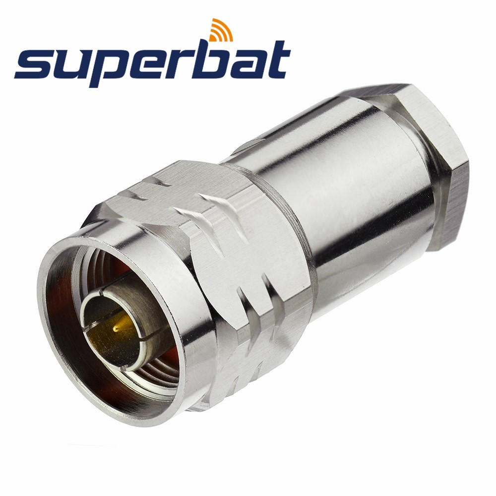 Superbat N-Type Male Straight Clamp RF Coaxial Connector Cable for RG214 RG8 LMR400 CFD400 - Electro