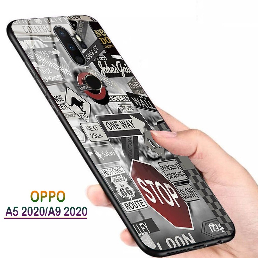 Softcase Glass Kaca OPPO A5 2020, A9 2020 - Casing HP OPPO A5 2020, A9 2020 [ S06 ].