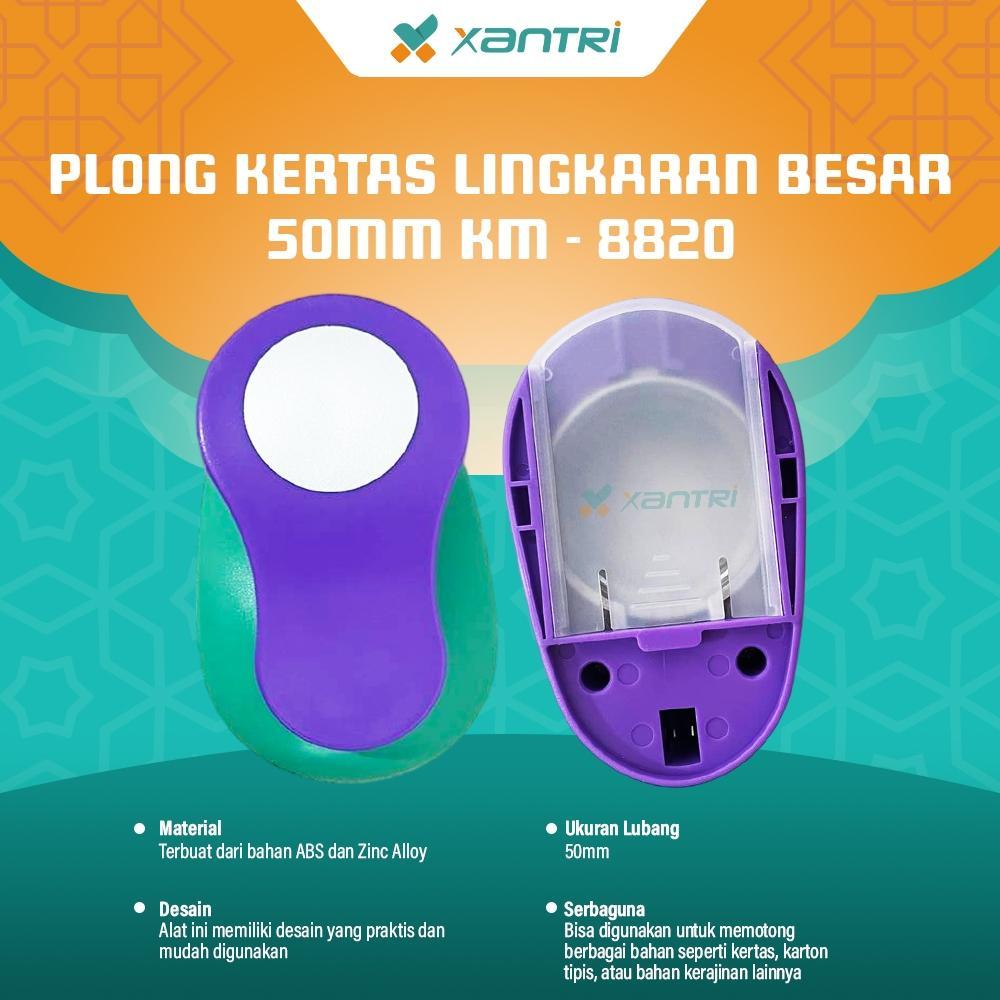 Plong Pembolong Kertas  Lingkaran Besar 50mm KM 8820 Pelubang  Diameter Kecil 25mm KM 8810
