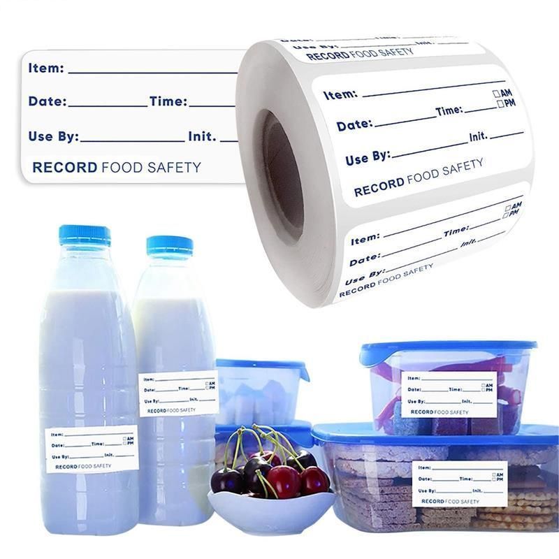 500pcs/Roll Label Penyimpanan Makanan Stiker Tanggal Kadaluwarsa Food Storage Label Stiker Expired
