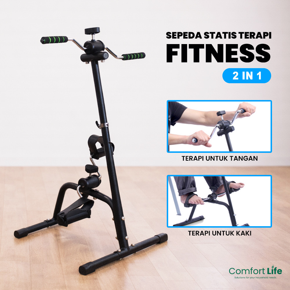 COMFORT LIFE Sepeda Statis Olahraga Gym Fitness Terapi Kaki&Tangan Penderita Stroke
