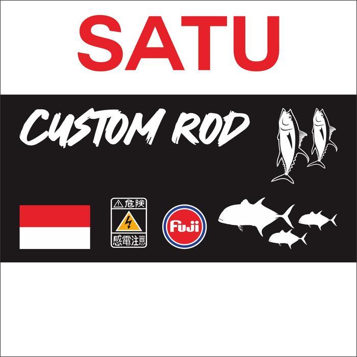 Stiker joran decal custom rod tinggal tempel - satu