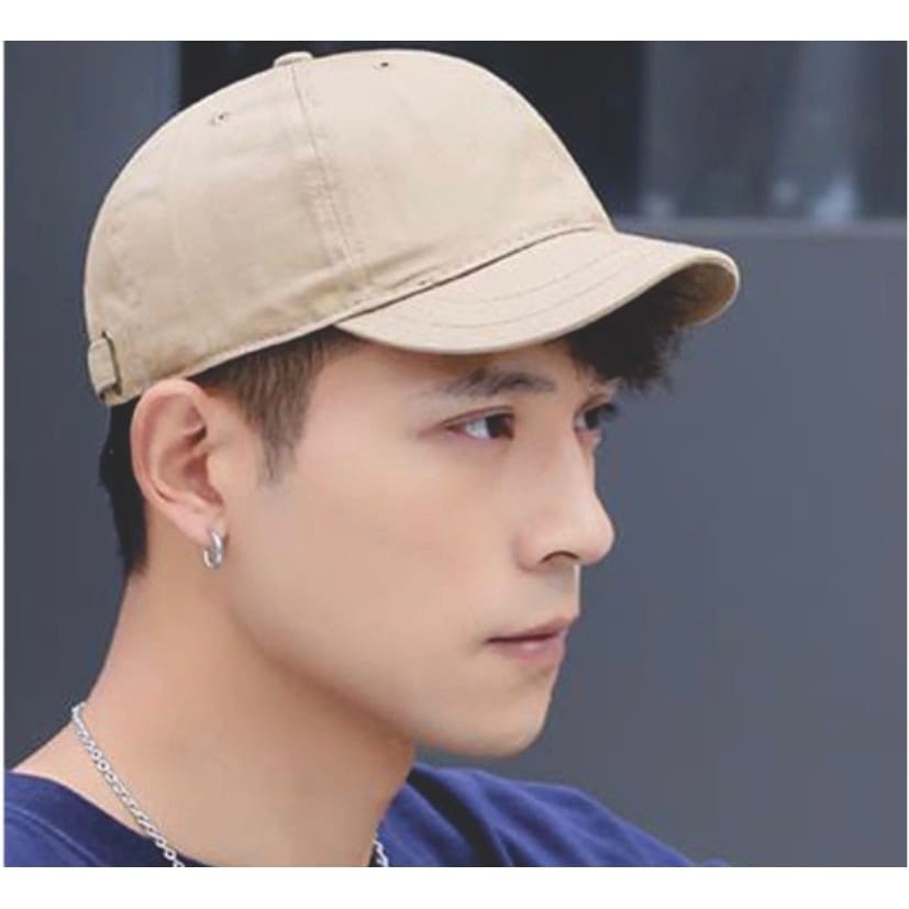 Topi Baseball Lidah Pendek / Topi Polos Pria Wanita