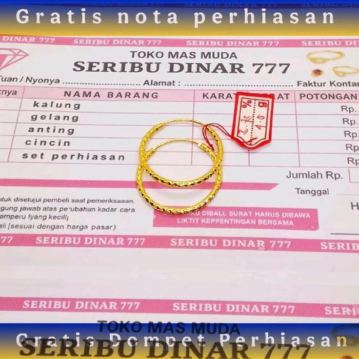 Anting Gipsi Emas Muda Asli Berat 2gram Kadar 875 Ada Surat