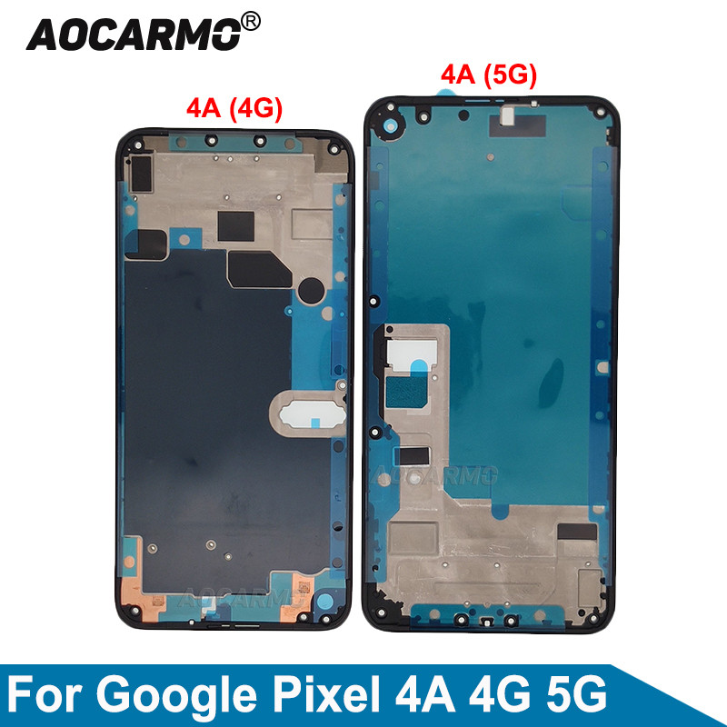 Aocarmo Front Screen LCD Frame For Google Pixel 4A 4G 5G Replacement Part