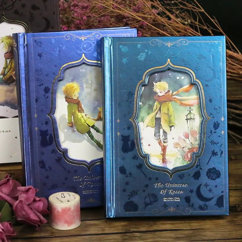(Prince and Rose Series) Hardcover Notebook  Cute Illustrations 128 Sheets Full Color Pages B6 Diary
