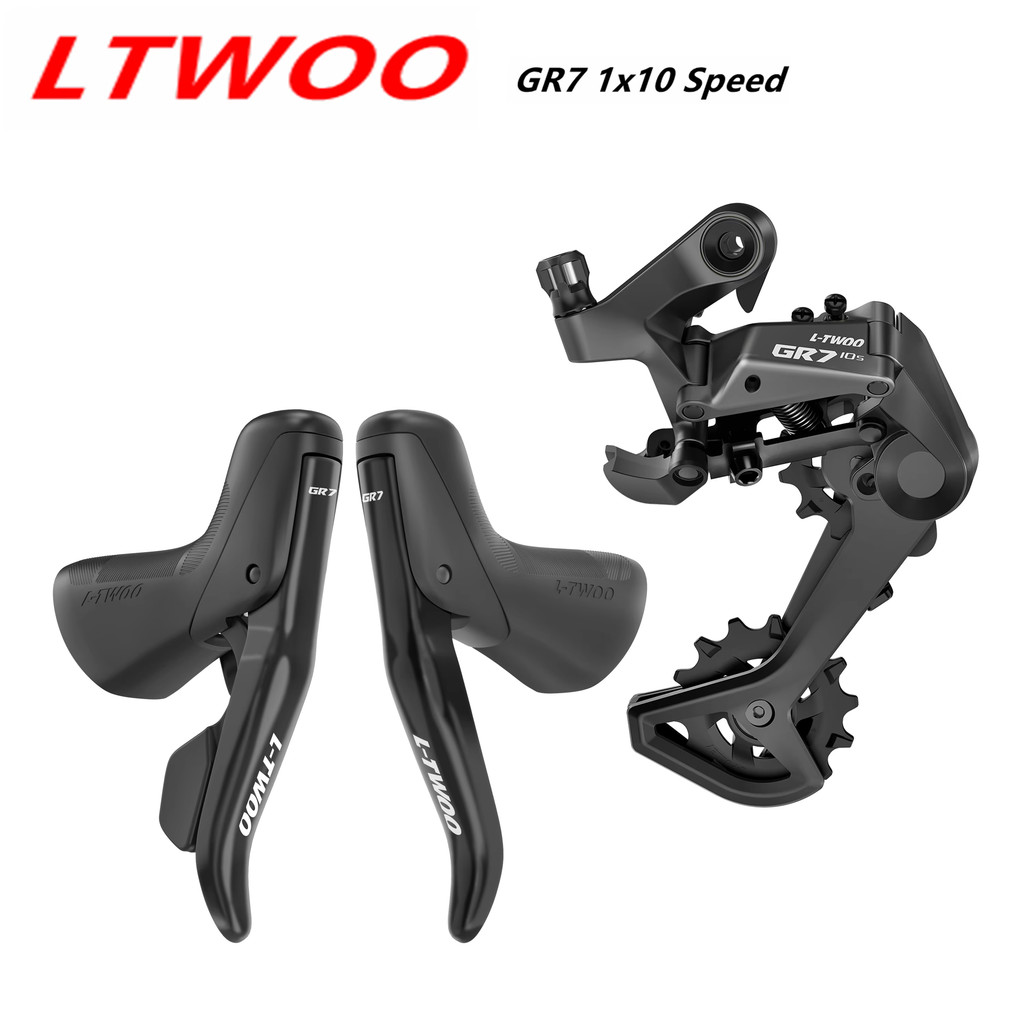 LTWOO GR7 1x10 Speed Road Groupset, Shifter R/L + Pemindah Gigi Belakang, untuk sepeda gravel dan cy