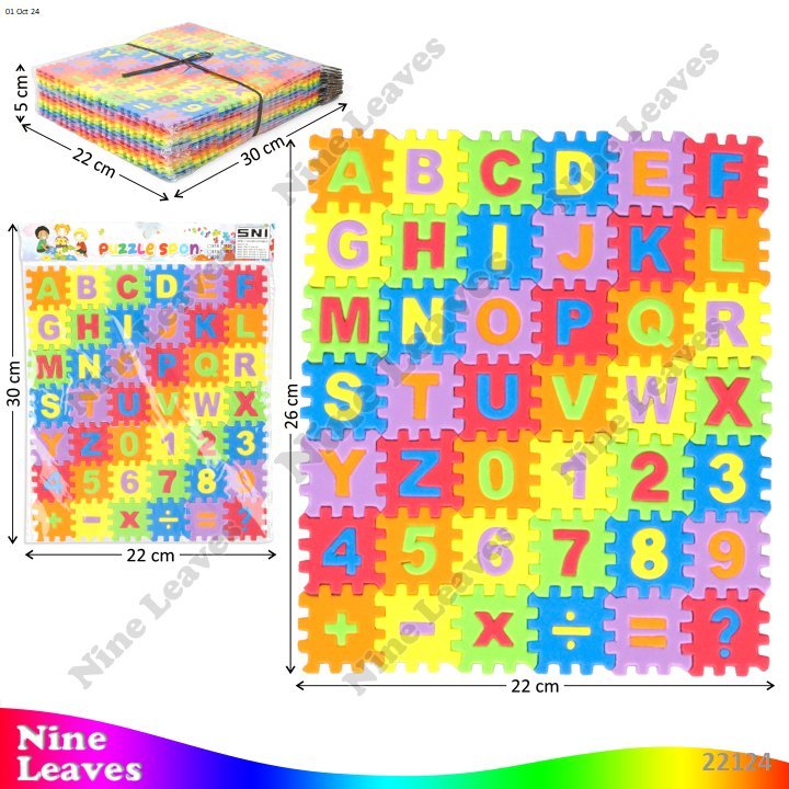 Puzzle Lantai Eva Huruf Angka Puzzle Spon Playmat