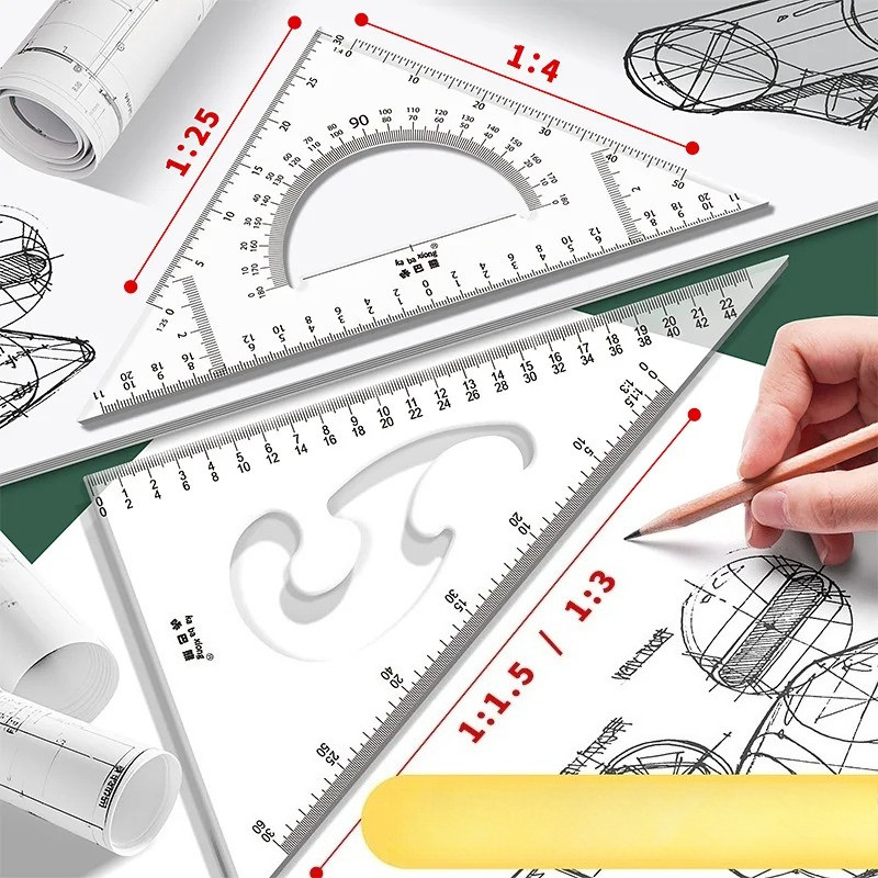 Engineering Machinery Drawing Tool Set Professional Drawing Tool Kit Drawing and Construction Drawin