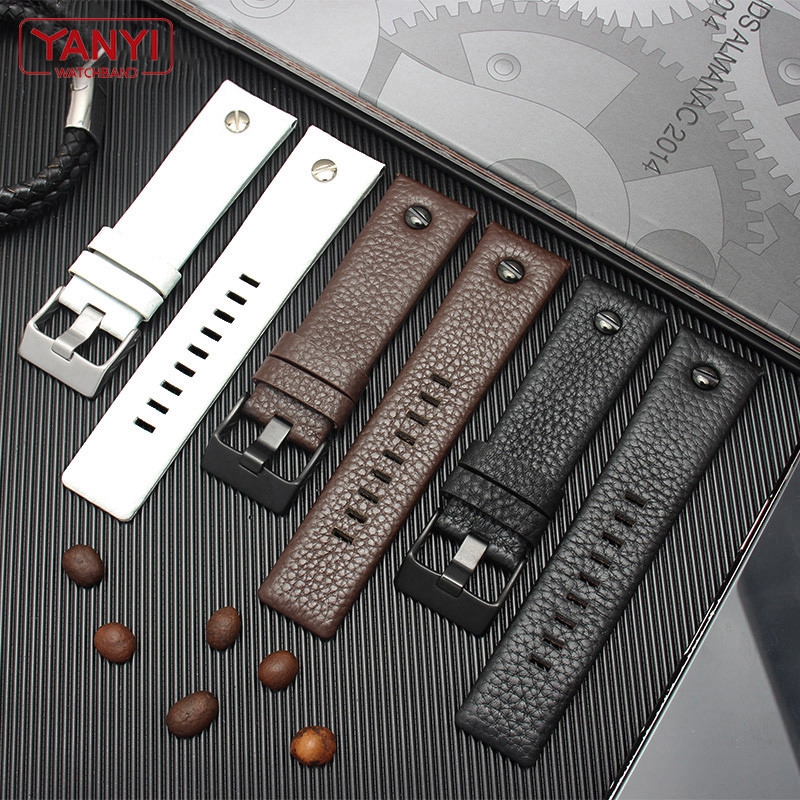 Genuine leather watch strap 22 24 26 27 28 30 32mm watchband for esel DZ7370 DZ7313 DZ7413 DZ7257 wa
