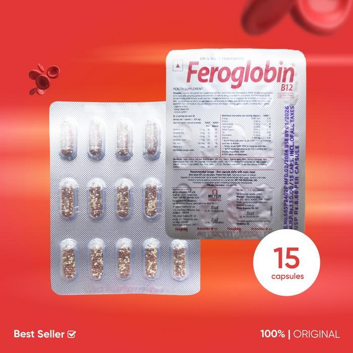 Feroglobin Vitabiotics Kapsul - Penambah Darah - 15 capsul