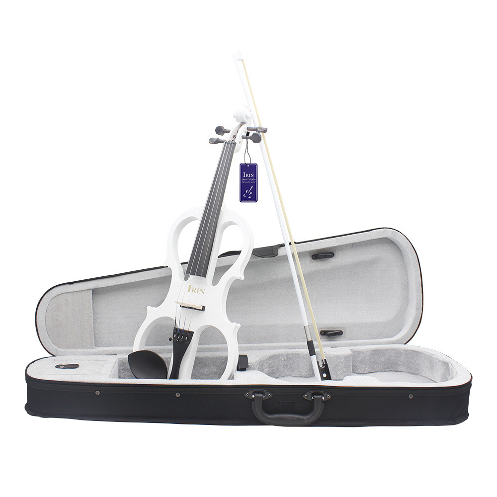 IRIN 44 Electric Violin Silent Maple Body Electric Violin With Bow Case Headphone Connection Cable V