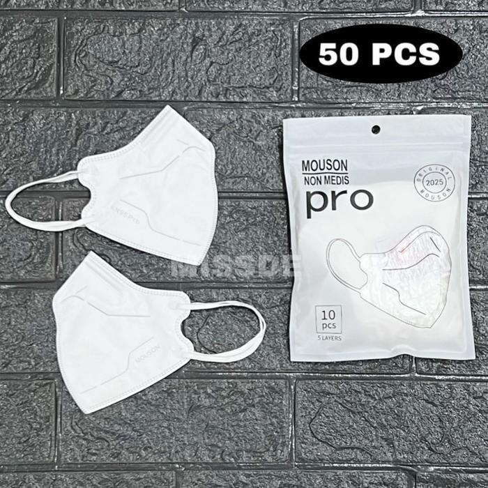 MASKER KN95 PRO MOUSON ISI 50 PCS - 50 PRO WHITE