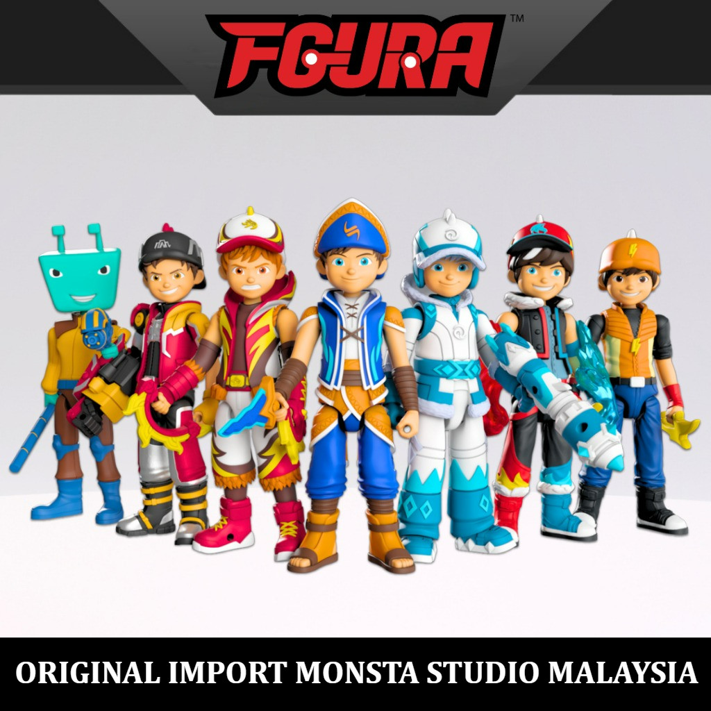 Action Figure FGURA BoBoiBoy 16cm NOVA BLIZZARD Sopan Gentar FrostFire Standard Original import mala
