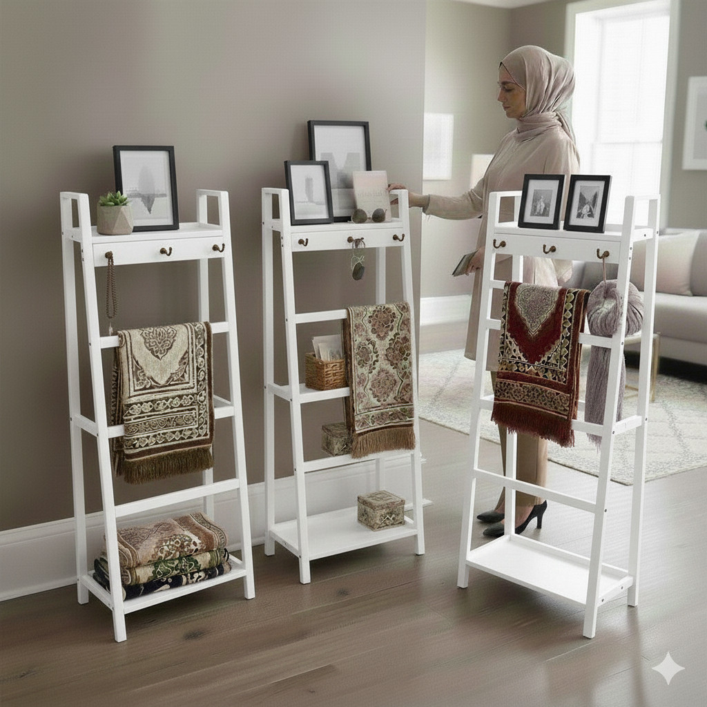 ZIO - RAK SARUNG SERBAGUNA - RAK MUKENA - RAK SEJADAH - RAK AL-QURAN - RAK PECI - RAK TASBIH Rak muk