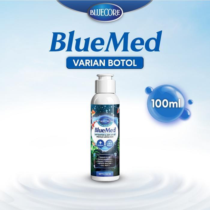 Bluecore BlueMed - Cairan Anti jamur & Antimikroba Ikan Mengatasi White Spot, Fin Rot, Infeksi Bakte