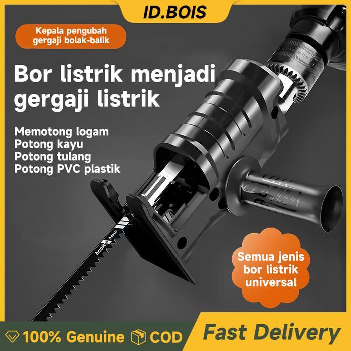 ID.BOIS Gergaji listrik genggam, gergaji bolak-balik, bor listrik, gergaji pertukangan kayu rumah ta