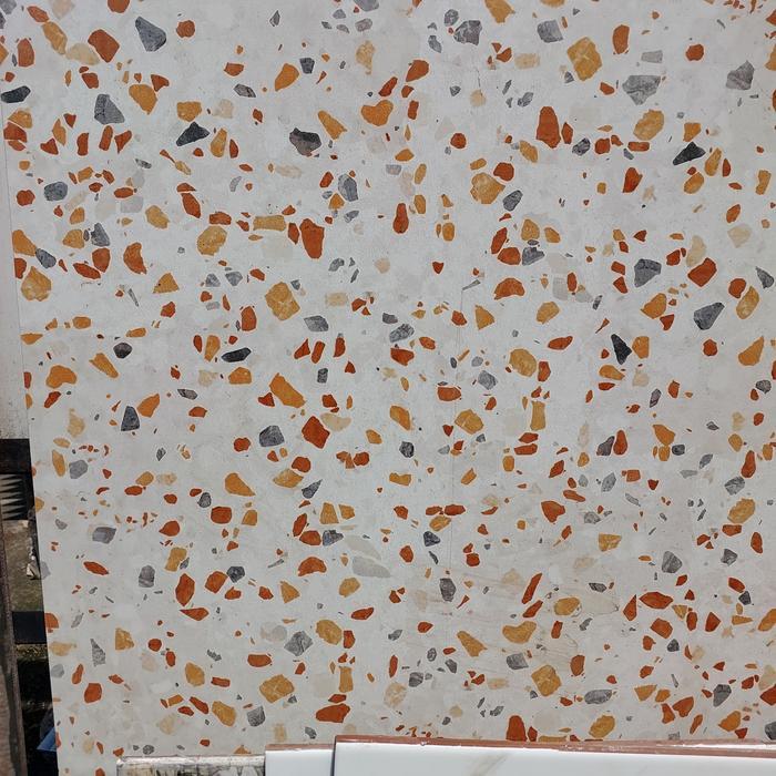KERAMIK 50X50 TERASO MILAN HABITAT CUTTING PUTIH CREAM MOTIF - sunkist 1