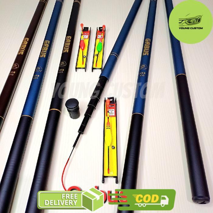 Joran Tegek Murah 1 Set Size 180 Cm - 720 Cm Fiber Composite Carbon - GoldFish 630, Joran Saja
