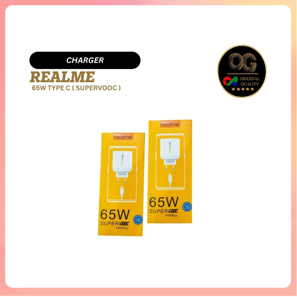 CHARGER SUPERVOOC REALME 65W TYPE C Charger Original