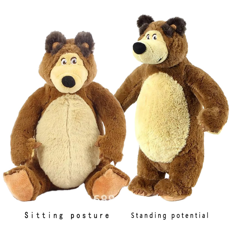 New Masha and The Bear Toy Doll Bear ildren's Comfort Doll Birthday Gift Anime aracters Masha Kawaii