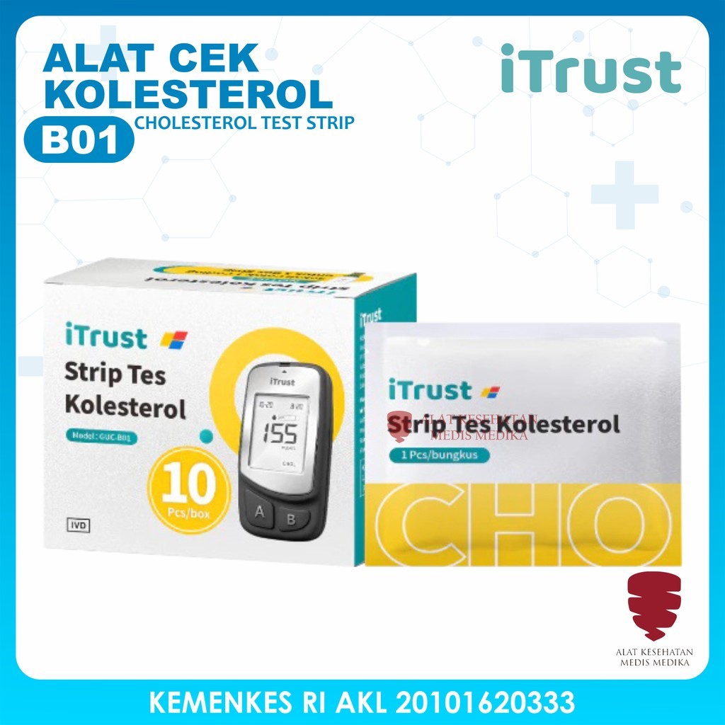 Strip Cek Cholesterol B01 Alat Tes Kolesterol GUC GUC-B01 Kesehatan Digital Kit Multi Monitoring Sys