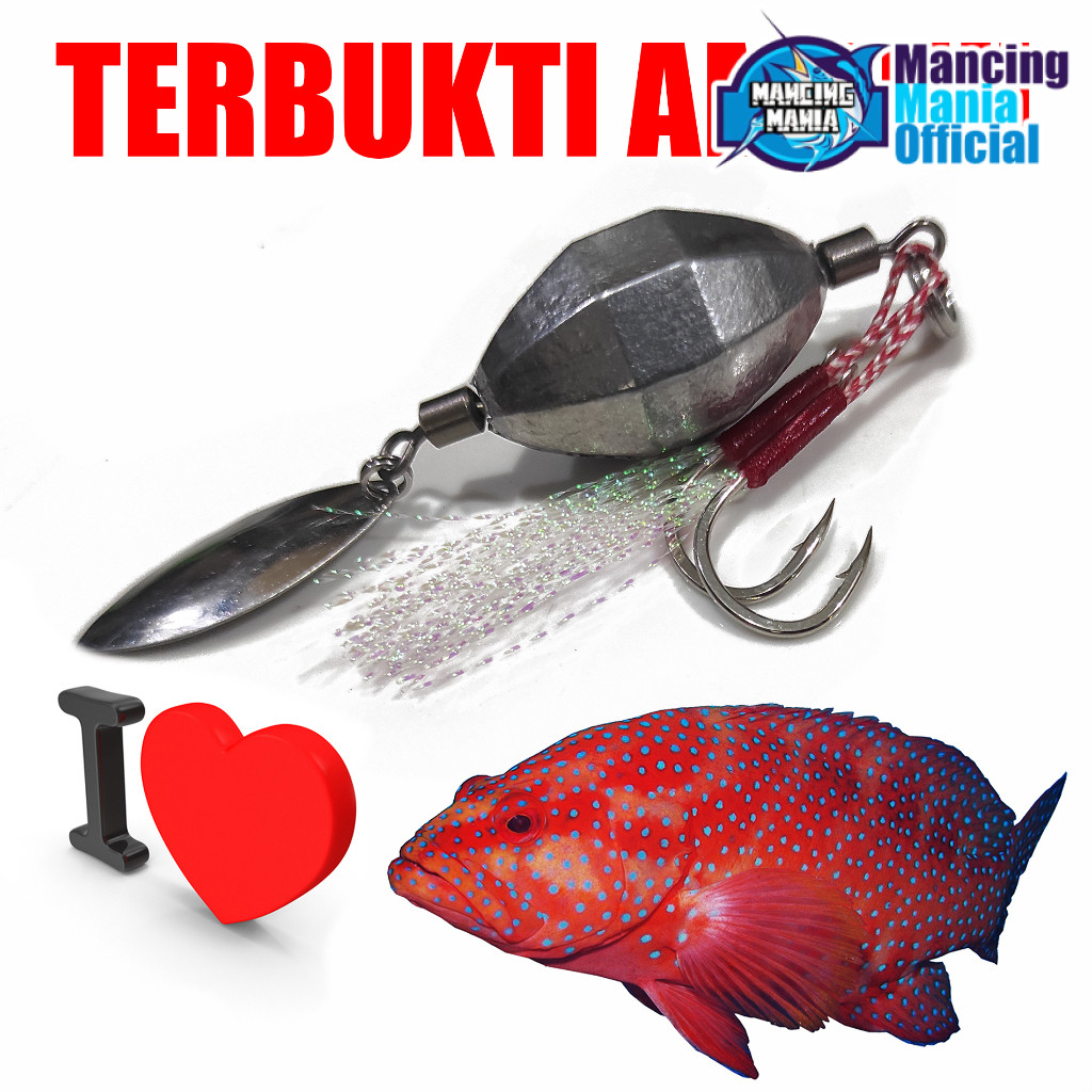 MANCING MANIA Umpan Ikan Kerapu Gurita GT Dasar Terbukti Ampuh Dengan Blade