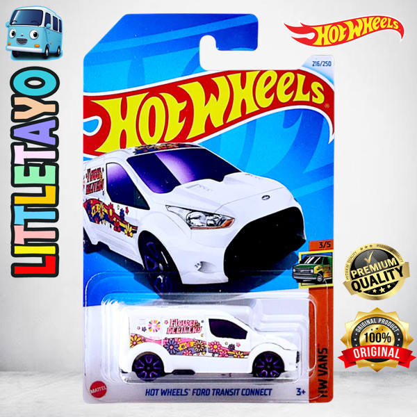 Hot Wheels Ford Transit Connect Putih Treasure Hunt Diecast Mobil Van