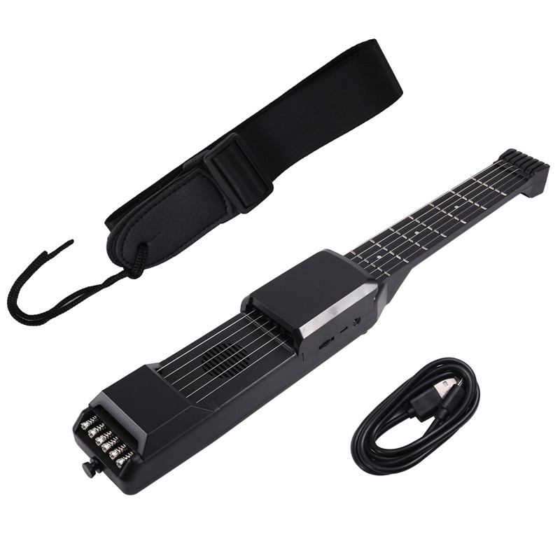 A51Q-Educational Mini Electronic Digital Guitar Smart Practice Stringed Instrument Pocket Chord Trai